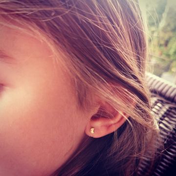 Cercei aur galben Mini Luna Cercei aur galben Mini Luna